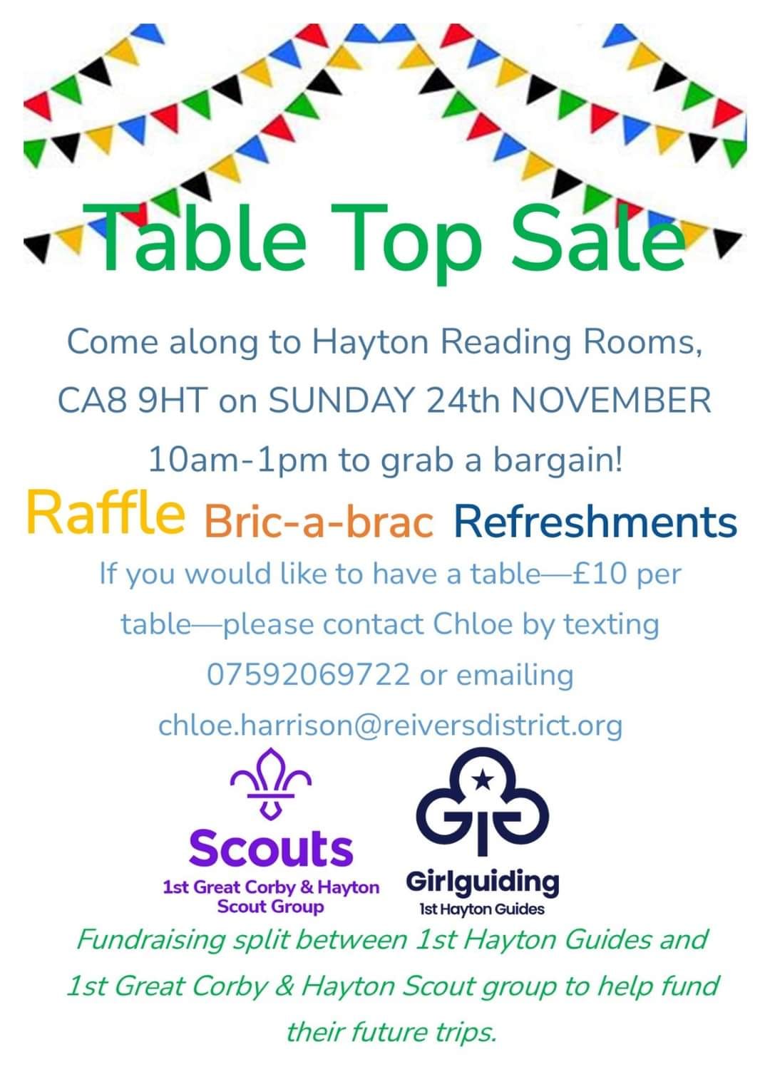 Hayton Reading Room Table Top Sale 24 November 2024